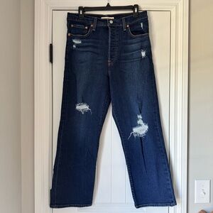 Levi's Ribcage Straight Pick A Draw Straight Leg Ankle Jeans Size 31